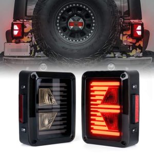 Jeep-takavalon nuolimuodon takavalon led-suunnan peruutus- / kääntö- / ajo- / jarruvalot Takavalo Auton led-takavalo