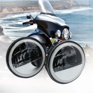 Morsun LED-ajovalosumuvalot Harley-davidsonin sumuvalolle enkelisilmillä DRL