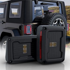 Savustetut / kirkkaat Flash-kiinnitys led-takavalot Jeep Wrangler JK 2007-2017
